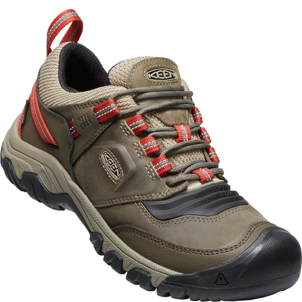 KEEN Men's Ridge Flex WP Hiking Shoes - Timberwolf/Ketchup 5 KEEN Men's Ridge Flex WP Hiking Shoes - Timberwolf/Ketchup - Image 5
