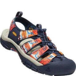 KEEN Men's Newport Retro Sandals - Groovy Orange/Navy 5 KEEN Men's Newport Retro Sandals - Groovy Orange/Navy -Elliotts Boots Shop KE1026348 2