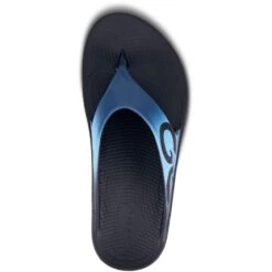 OOFOS Unisex OOriginal Sport Sandals - Black/Azul -Elliotts Boots Shop OF1001 BLKAZUL 3