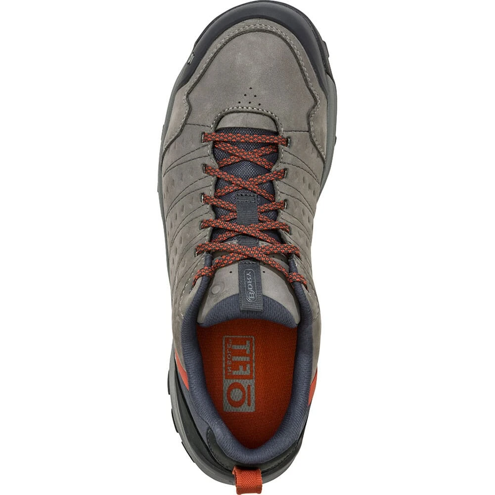 Oboz Footwear Oboz Men's Sypes Low Leather WP Hiking Shoes - Steel 4 Oboz Footwear Oboz Men's Sypes Low Leather WP Hiking Shoes - Steel - Image 4