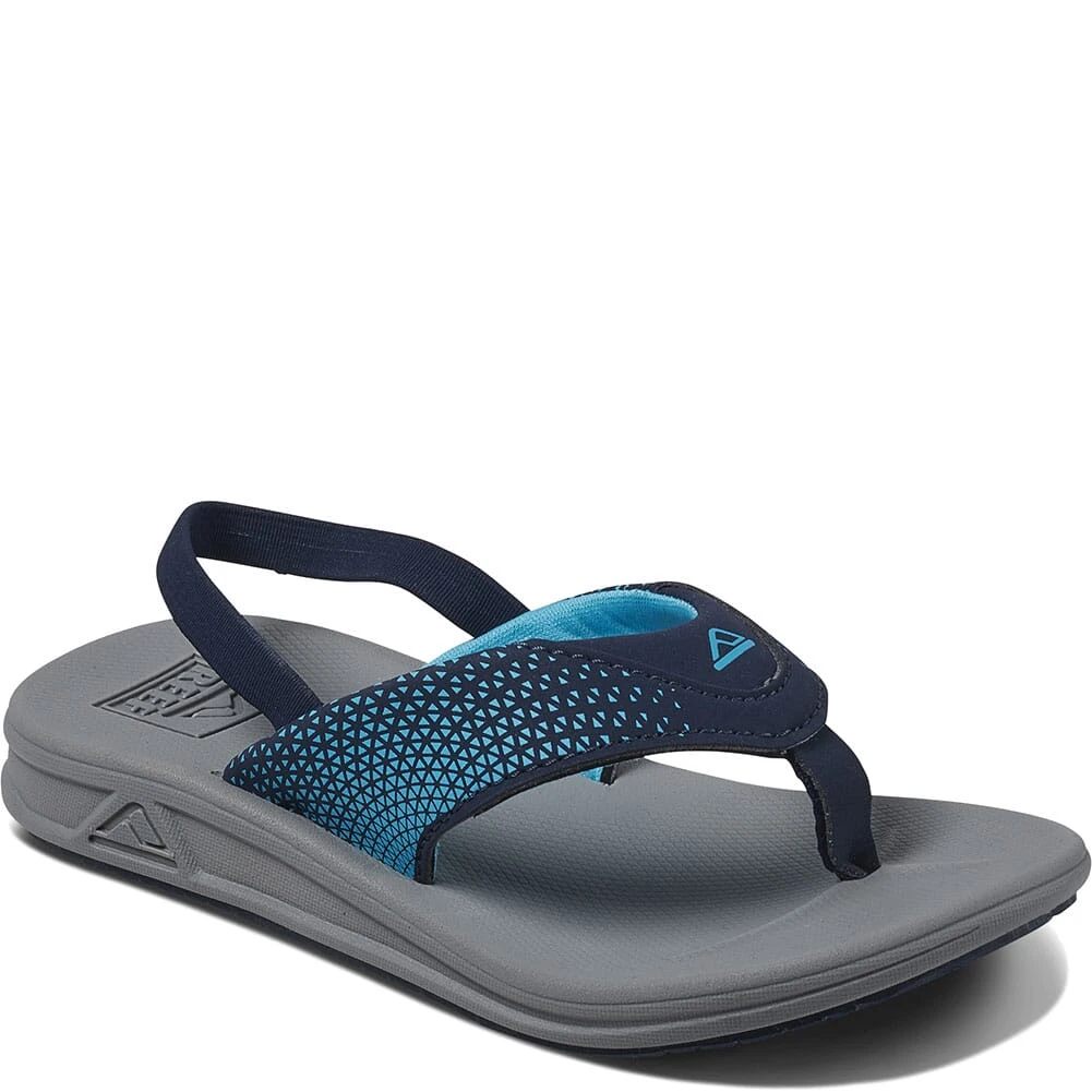 Reef Kid's Little Rover Sandals - Grey/Navy 1 Reef Kid's Little Rover Sandals - Grey/Navy