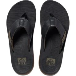 Reef Men's Santa Anna Flip Flops - Black 6 Reef Men's Santa Anna Flip Flops - Black -Elliotts Boots Shop RFCI4650 BLA 2