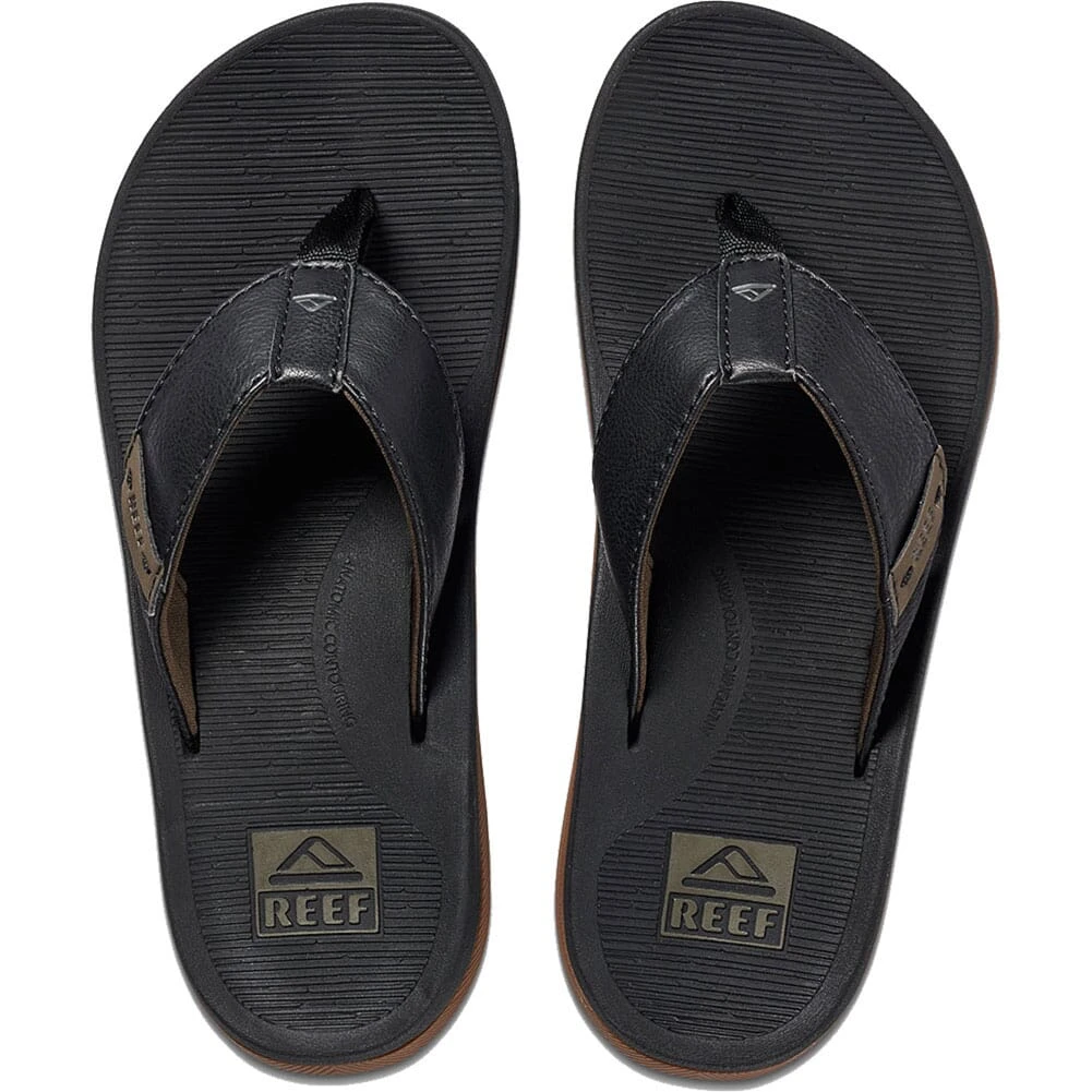 Reef Men's Santa Anna Flip Flops - Black 3 Reef Men's Santa Anna Flip Flops - Black - Image 3