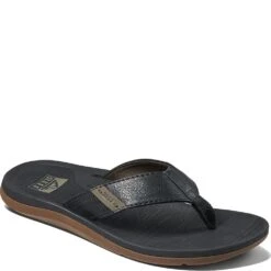 Reef Men's Santa Anna Flip Flops - Black 7 Reef Men's Santa Anna Flip Flops - Black -Elliotts Boots Shop RFCI4650 BLA 3