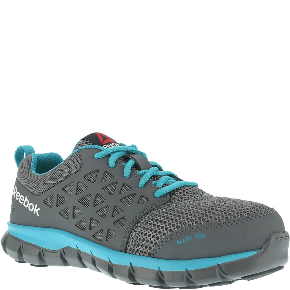 Reebok Women's Sublite Safety Shoes - Grey/Turquoise 1 Reebok Women's Sublite Safety Shoes - Grey/Turquoise