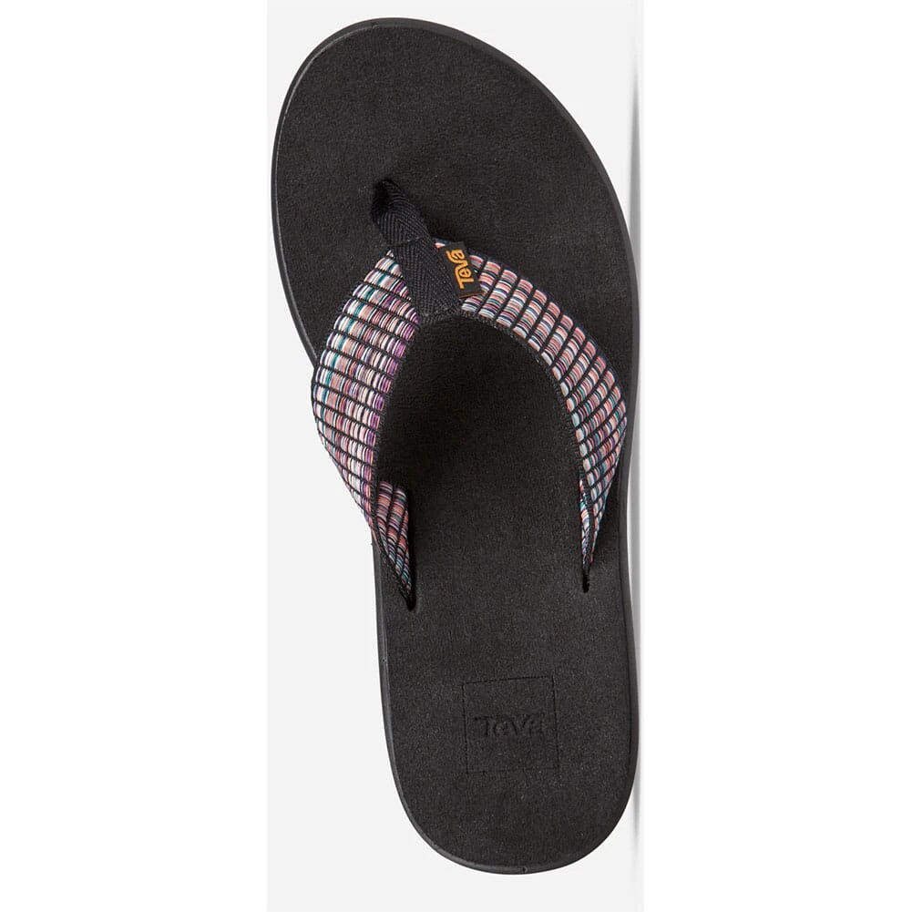 Teva Women's Voya Flip Flop - Bar Street Multi Black 3 Teva Women's Voya Flip Flop - Bar Street Multi Black - Image 3