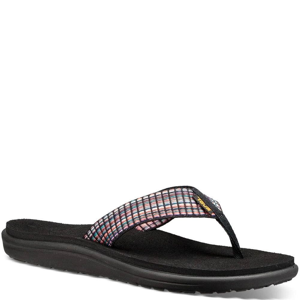 Teva Women's Voya Flip Flop - Bar Street Multi Black 4 Teva Women's Voya Flip Flop - Bar Street Multi Black - Image 4
