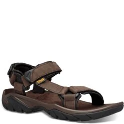 Teva Men's Terra FI 5 Universal Leather Sandals - Turkish Coffee -Elliotts Boots Shop TV1099442 TKCF 3