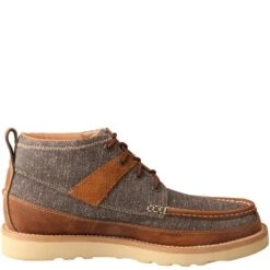 Twisted X Men's Wedge Sole Casual Shoes - Dust Brown 8 Twisted X Men's Wedge Sole Casual Shoes - Dust Brown -Elliotts Boots Shop TXMCA0018 2