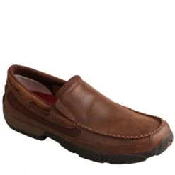 Twisted X Men's Slip-on Driving Moccasins - Brown 3 Twisted X Men's Slip-on Driving Moccasins - Brown -Elliotts Boots Shop TXMDMS009 1