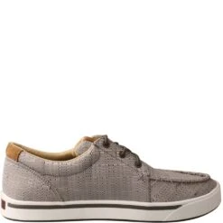 Twisted X Men's Hooey Loper Casual Shoes - Light Grey -Elliotts Boots Shop TXMHYC018 2