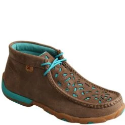 Twisted X Women's Driving Moc Chukka - Bomber/Teal -Elliotts Boots Shop TXWDM0126 5
