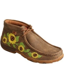 Twisted X Women's Driving Moc Chukka - Bomber/Sunflower -Elliotts Boots Shop TXWDM0128 5