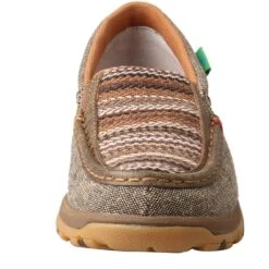 Twisted X Women's Driving Moc Boat Slip-On - Khaki/Grey Multi -Elliotts Boots Shop TXWXC0006 4