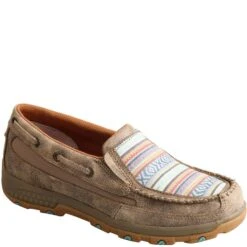 Twisted X Women's Driving Moc CellStretch Casual Boat Shoes - Dusty Tan/ -Elliotts Boots Shop TXWXC0008 5